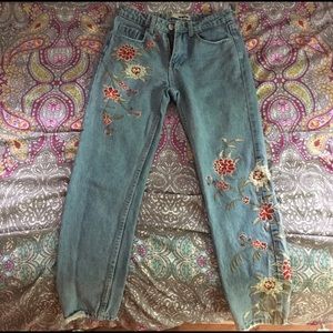 Embroidered Topshop Jeans